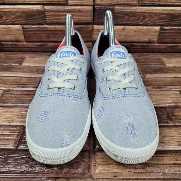 Keds Pineapple Embroidered Canvas Lace-Up Sneakers Size 8.5 - Picture 3 of 9